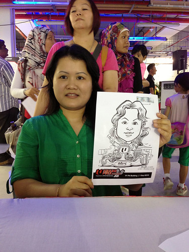 caricature live sketching for NTUC U Grand Prix Experience 2013 - 42