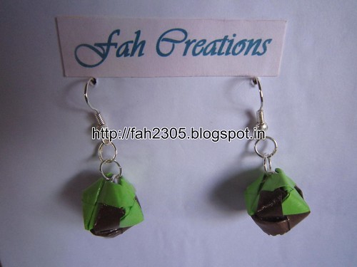 Handmade Jewelry - Origami Paper Box Earrings (Small) (5) by fah2305