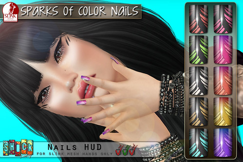 [ S H O C K ] Sparks Of Color Nails - Slink applier (With Love Fair coming soon)