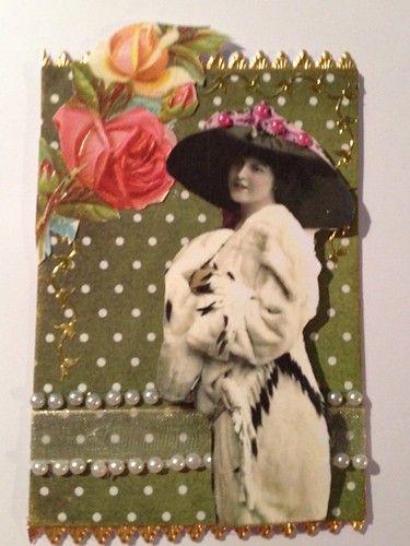 Vintage ATC with pearls by beemgee1