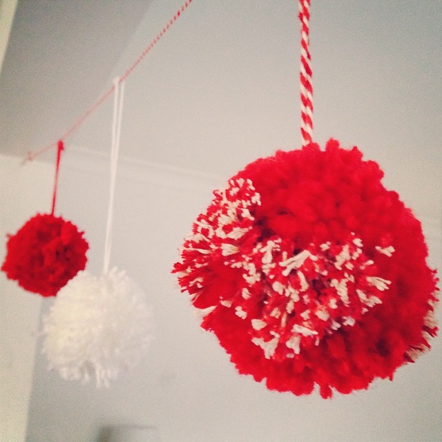 So festive here right now. #pompoms