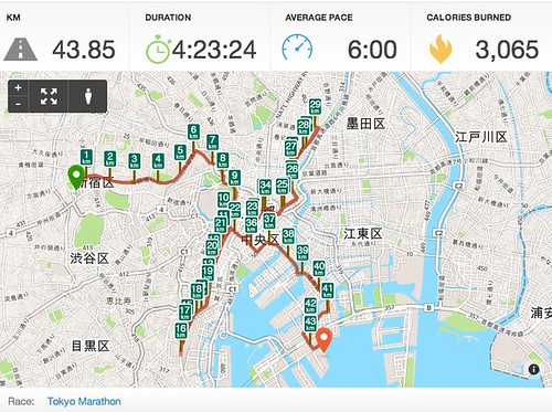 2014東京マラソン RunKeeper