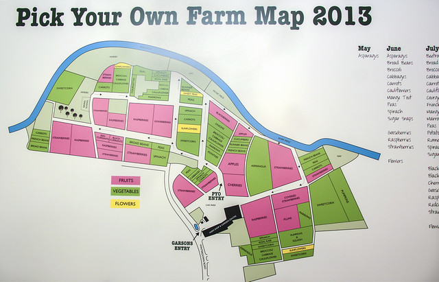 "Pick your own" map 2013 @ Garsons Farm