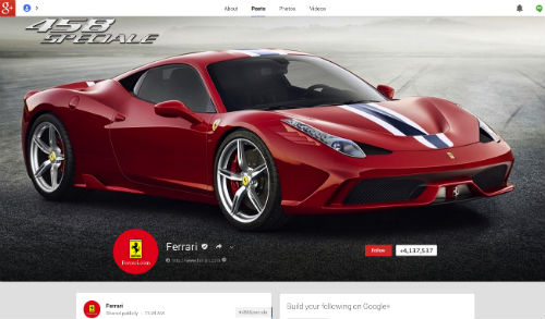 Ferrari Google+