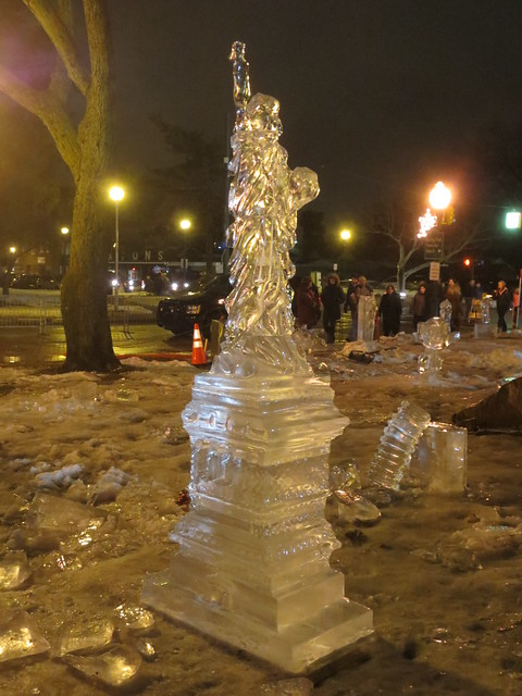 Statue of Liberty in ice