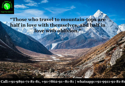 Love the mountains quotes | Gayatri Tours | +91-7862918181