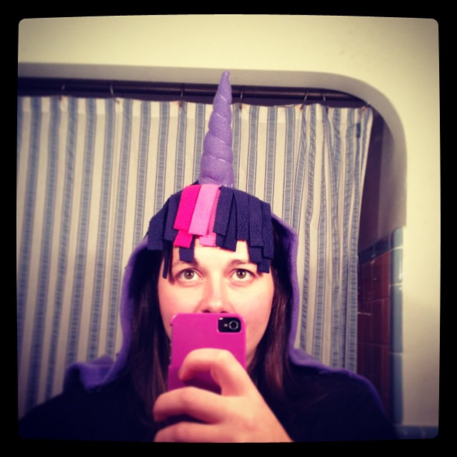 She is going to lose her mind when I show her this tomorrow. #unicorn #twilightsparkle #mlp #mylittlepony #halloween