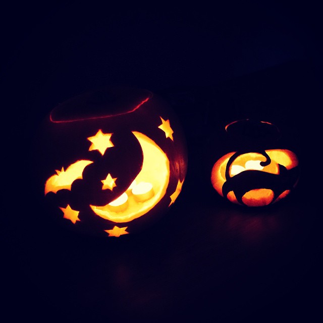 Getting creative with the pumpkins in our house.