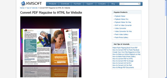 Showing PDF magazine on webpage
