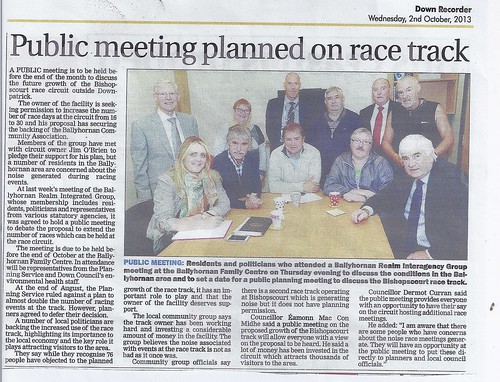oct 2 2013 race track public meeting by CadoganEnright
