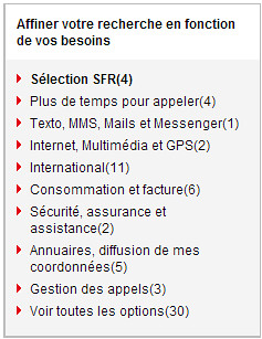 Choisir de nouvelles options   Mon Espace Client   SFR.fr