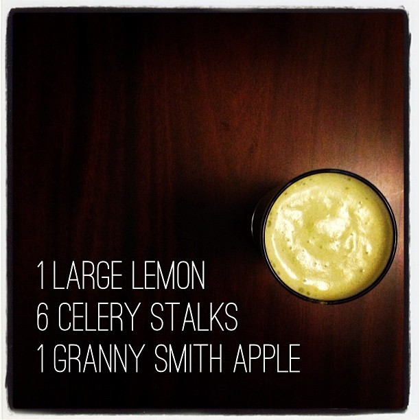 Juice of the day! #apple #lemon #celery #grannysmith #juice #juicing #greenjuice