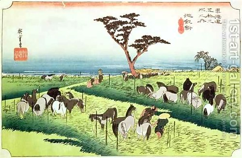 Horse-Fair-Ciryu-From-The-Series-53-Stations-Of-The-Tokaido-Road