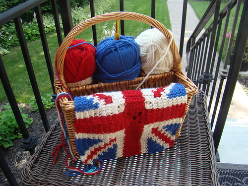crochet pillow in progress