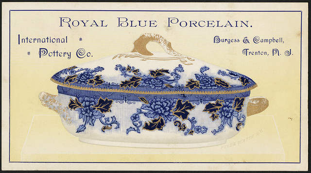 Royal blue porcelain. International Pottery Co. Burgess & Campbell, Trenton, N. J. (front)