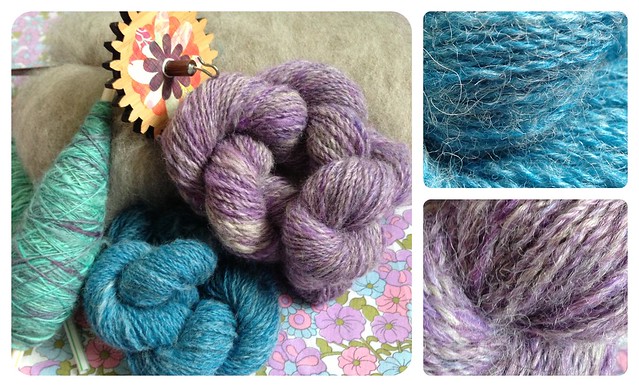 Spinning show & tell - August 20th 2013: Alpaca, BFL & Dawning Dreams spindle