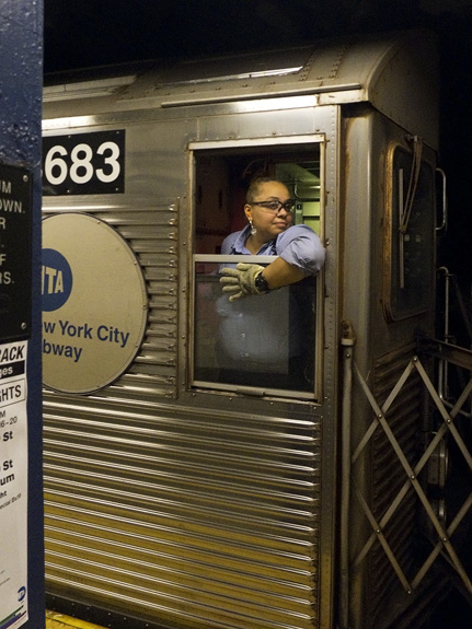Subway conductor, nyc