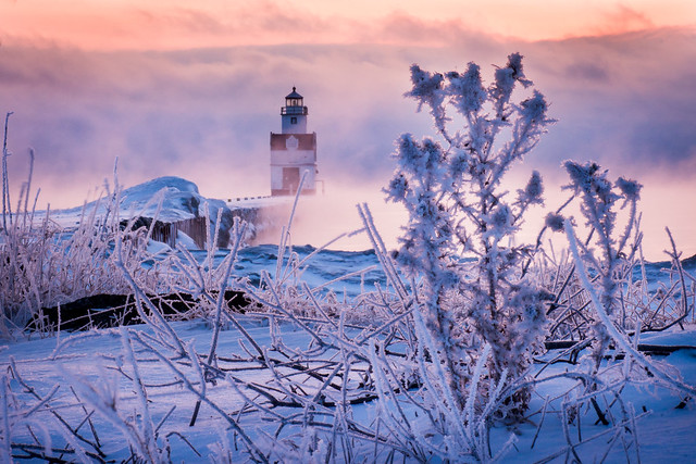 Frost, Mist, Fog, Lighthouse, Kewaunee, Cold, Winter