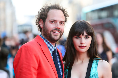 Director Drake Doremus and Felicity Jones arriving on the red carpet for Breathe In at the Festival Theatre