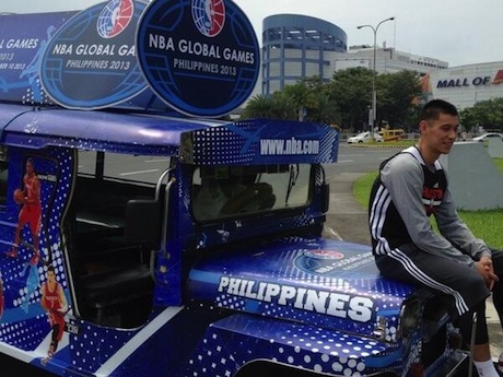 October 7, 2013 - Jeremy Lin sits on a jeepney in Manila, The Philippines