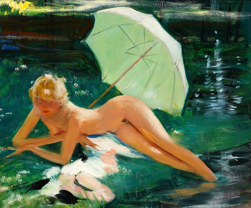 015-Desnudo en el agua-Jean Gabriel Domergue