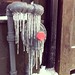 Icicles on a water pipe, Queen West.