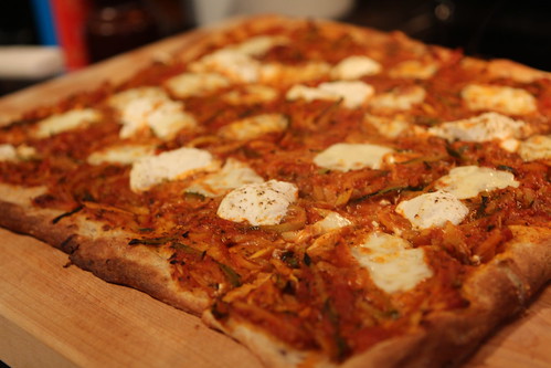 Julienned Zucchini Pizza