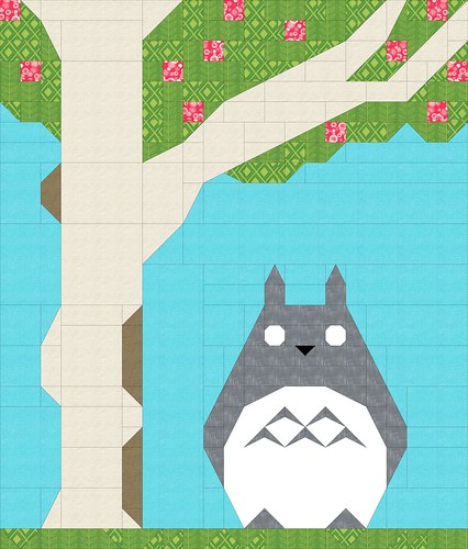 Totoro baby quilt design