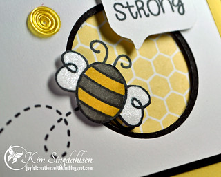 Bee Strong close up