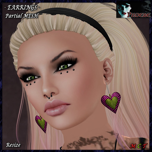 *P* Passion Earrings ~Lime-Pink~ (PMESH)