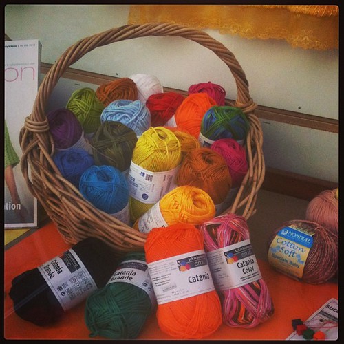 So tempting! (A yarn shop window display)