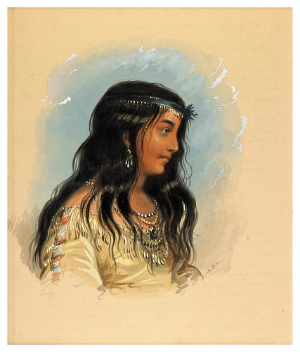 006-Mujer de la tribu de los cabezas planas-Alfred Jacob Miller-1858-1860-Walters Art Museum