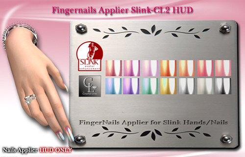 ((Crystal Line))-Fingernails Applier Slink-CL2 HUD POP