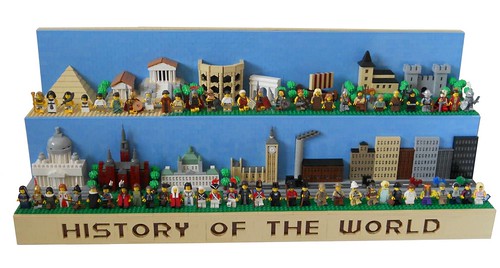 History of the World built of LEGO bricks