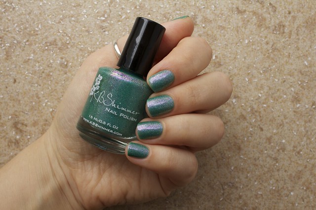04 KBShimmer Teal Another Tail with 2 coats Eva Mosaic topcoat