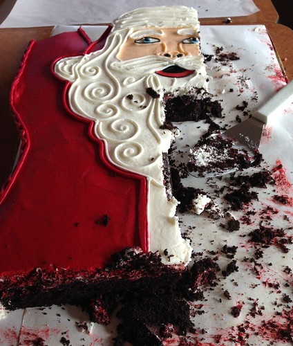 Santa statue cake - deeeeelish!