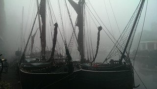 St Katherine Docks in the Fog