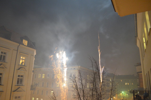 Berlin NYE fireworks corner