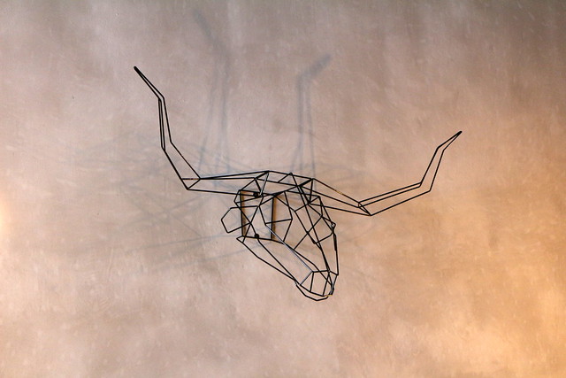 Wireframe art on the wall