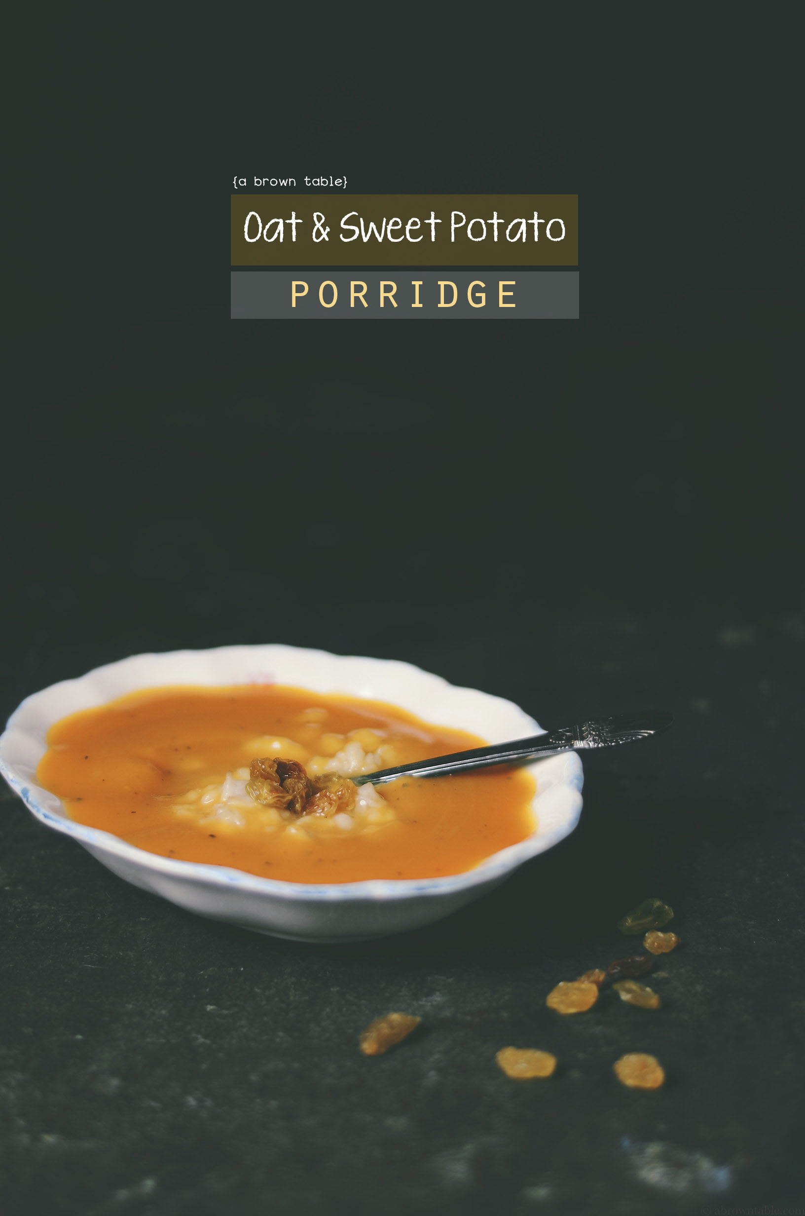 oat and sweet potato porridge