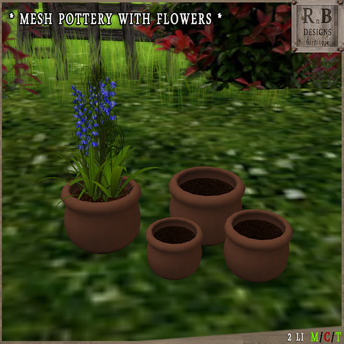 PROMO ! *RnB* Mesh Pottery - Bell Flowers
