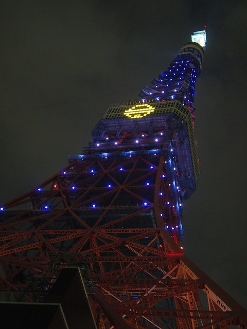 Doraemon colored lightup Tokyo Tower