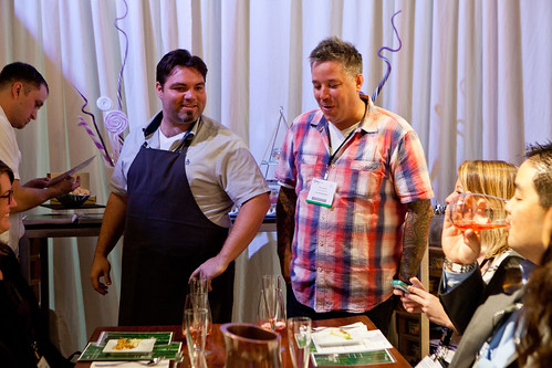Chef Phillip Speer of Uchi (in plaid shirt, right) for his Pop Up Pastry Tasting