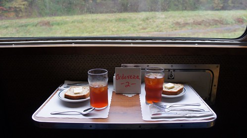 Reserved table, Potomac Eagle club car