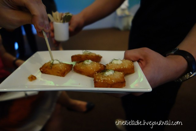 crispy air fried cuttlefish toast