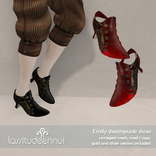 lassitude & ennui Emily steampunk shoes