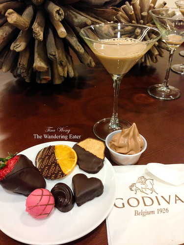 My spread of Godiva goodies, including their soft serve ice cream