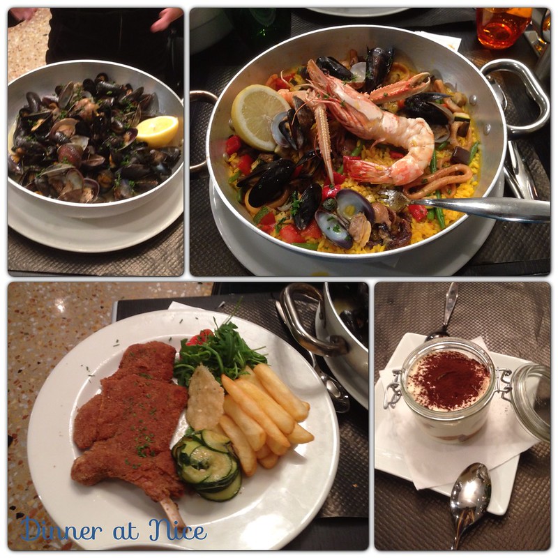 Seafood Spaghetti, Seafood Plate, Lamb, Tiramisu, in Nice