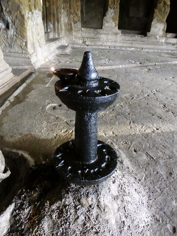 Mandapeshwar Caves - stone lamp