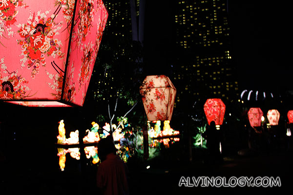Traditional lanterns like these lined the street